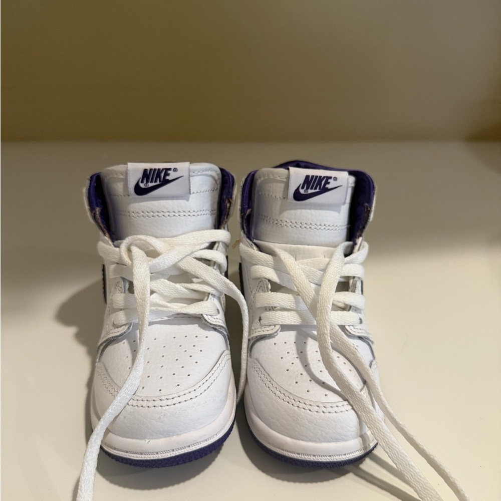 Air Jordan 1 Retro High OG TD 'Court Purple' | White | - Picture 2 of 4